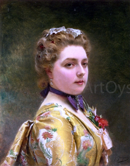  Gustave Jean Jacquet Portrait of a Lady - Canvas Print