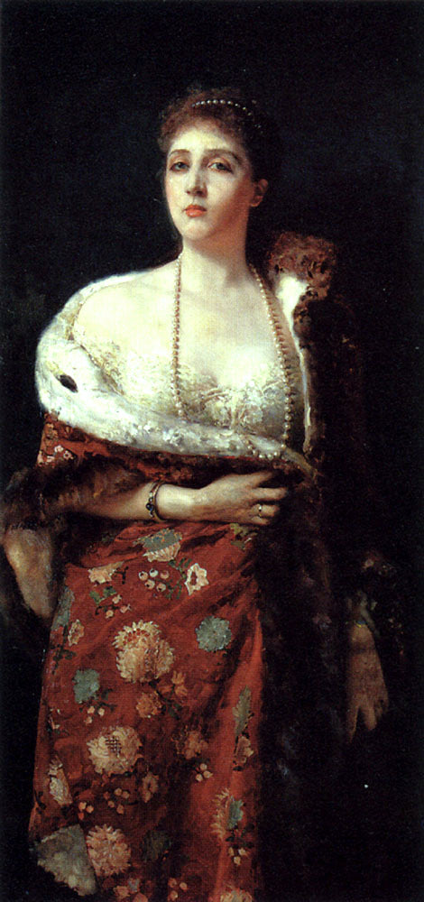  Francesco Paolo Michetti Portrait of a Lady - Canvas Print