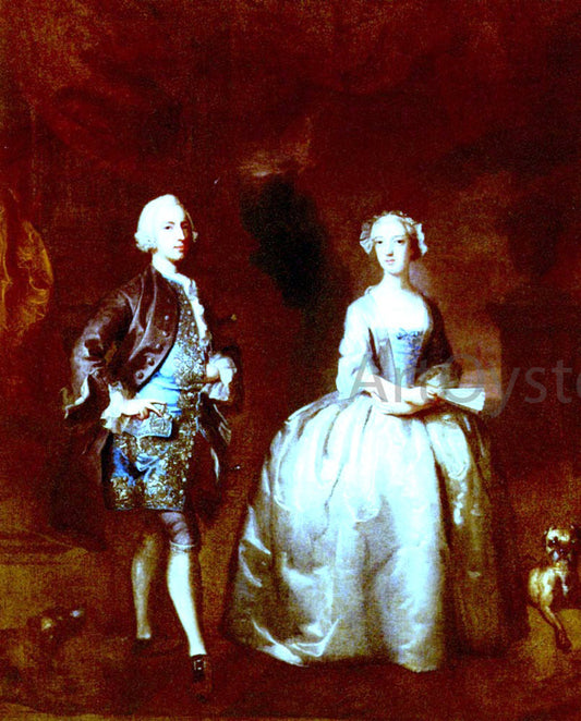  Joseph Highmore Portrait of A Lady And Gentleman - Canvas Print
