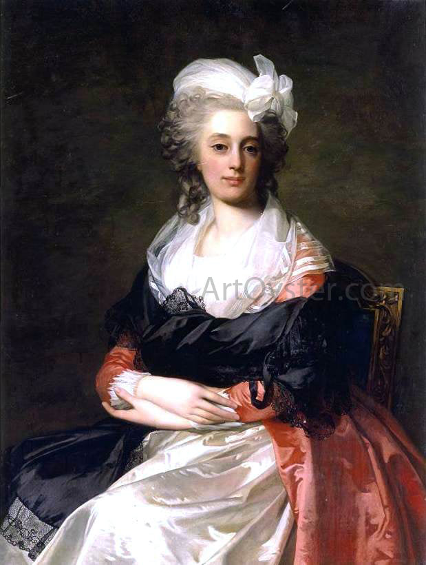 Jean Laurent Mosnier Portrait of a Lady Canvas Print – Art MegaMart