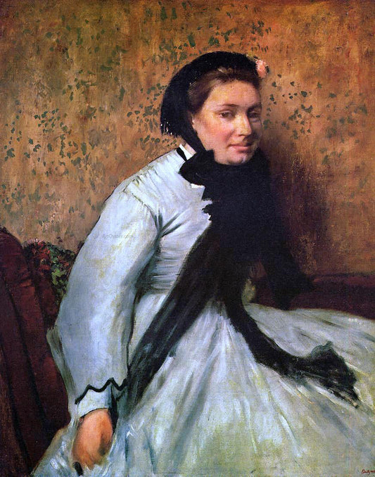  Edgar Degas Portrait of a Lady in Grey - Canvas Print