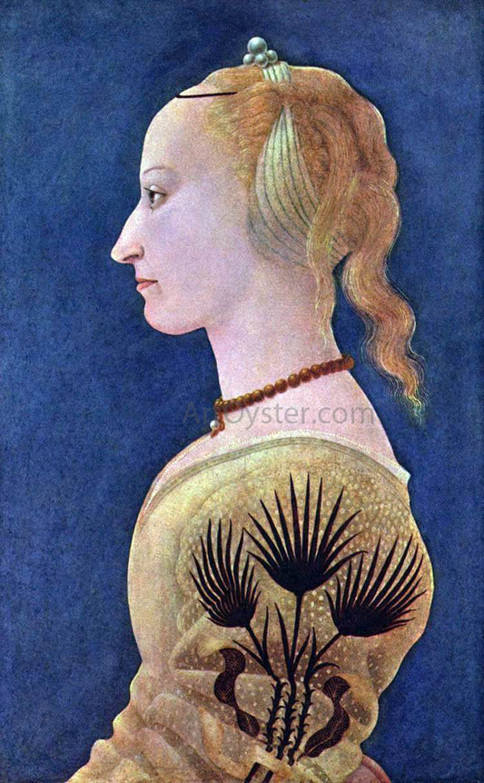  Alessio Baldovinetti Portrait of a Lady in Yellow - Canvas Print