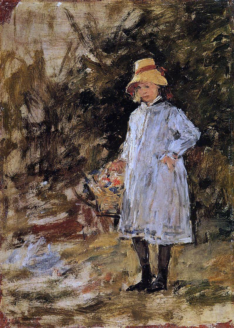  Eugene-Louis Boudin Portrait of a Little Girl - Canvas Print