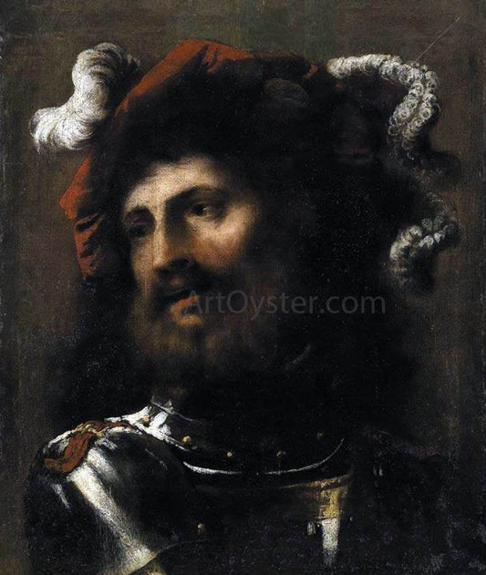  Pietro Della Vecchia Portrait of a Man in Armour - Canvas Print