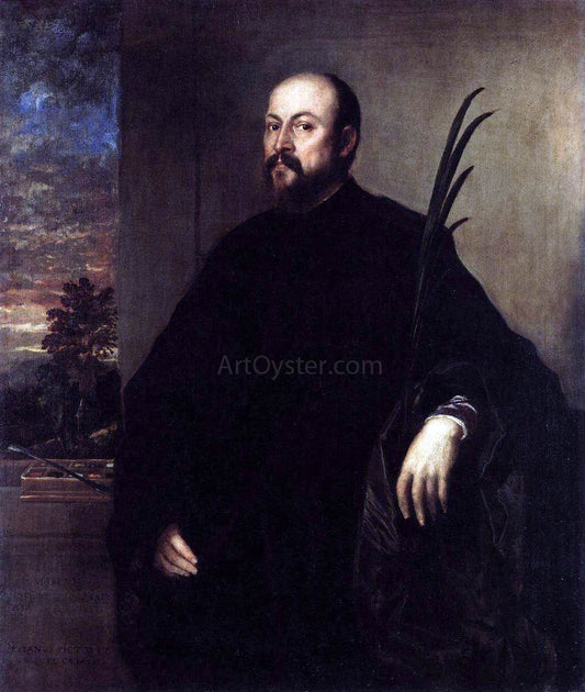 Titian Portrait of a Man with a Palm - Canvas Print