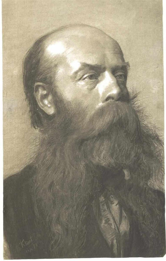  Gustav Klimt Portrait of a Man with Beard in Three Quarter Profile - Canvas Print
