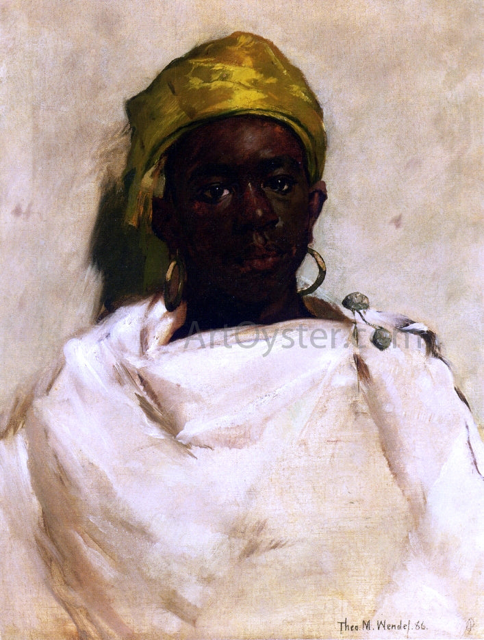  Theodore Wendel Portrait of a Moroccan Youth - Canvas Print