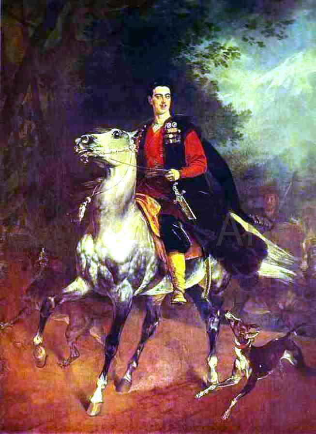  Karl Pavlovich Brulloff Portrait of A. N. Demidov, Prince of San-Donato, Unfinished - Canvas Print