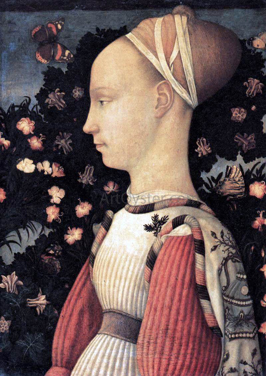  Antonio Pisanello Portrait of a Princess of the House of Este - Canvas Print