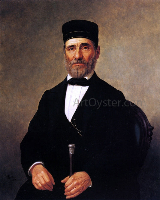 Henry Mosler Portrait of a Rabbi (Rabbi Bernard Illowy) - Canvas Print