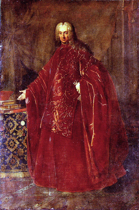  Nazzario Nazzari Portrait Of A Venetian Senator, Full Length, Standing By A Table - Canvas Print