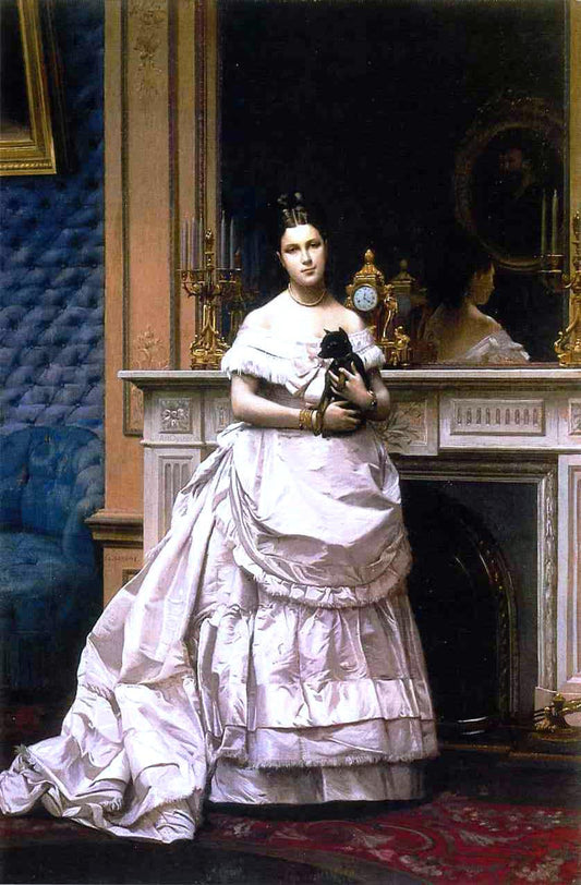  Jean-Leon Gerome Portrait of a Woman (also known as Portrait of Marie Gerome) - Canvas Print