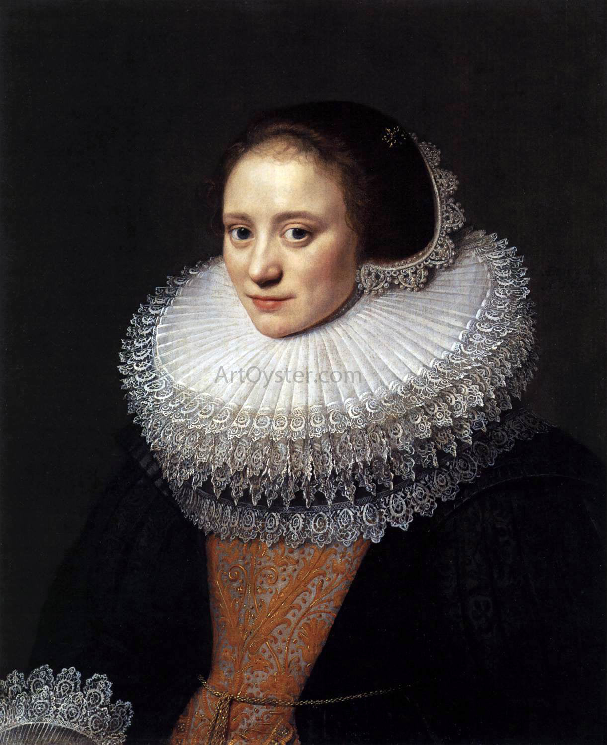  Michiel Jansz. Van Miereveld Portrait of a Woman - Canvas Print