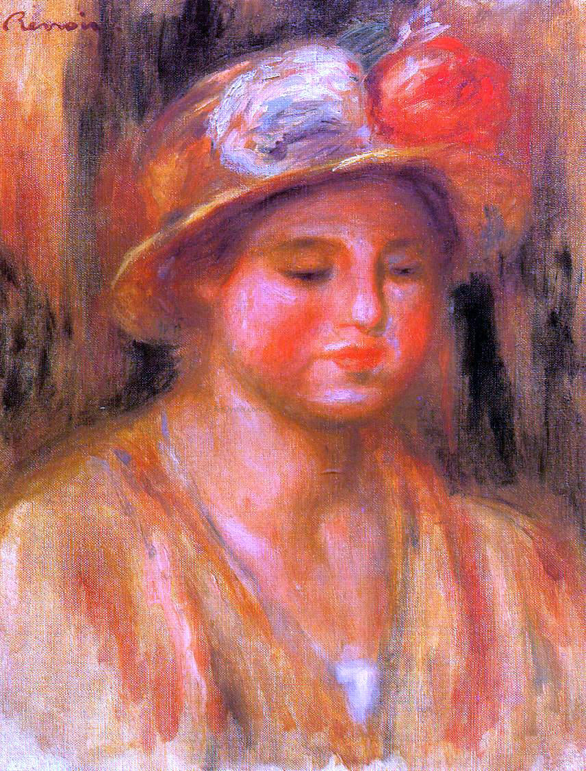  Pierre Auguste Renoir Portrait of a Woman - Canvas Print