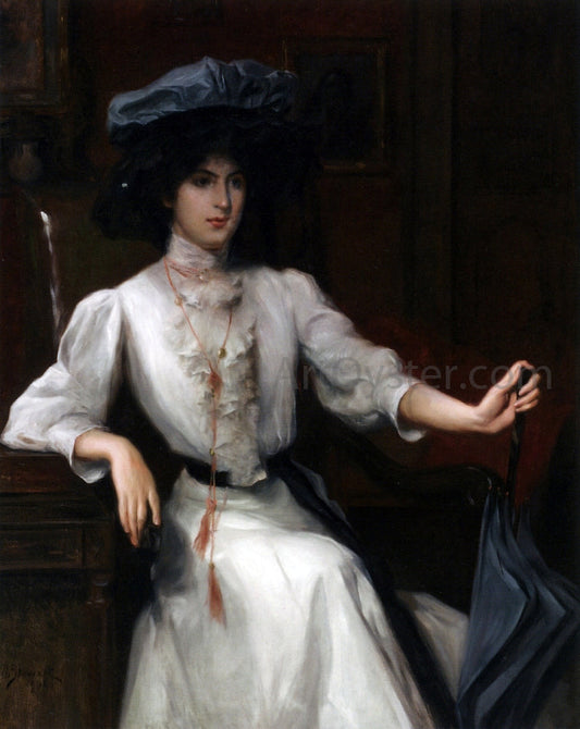  Julius LeBlanc Stewart Portrait of a Woman - Canvas Print