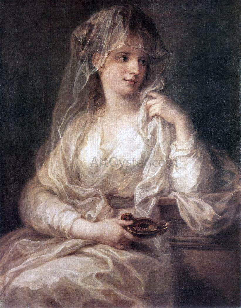  Angelica Kauffmann Portrait of a Woman Dressed as Vestal Virgin - Canvas Print