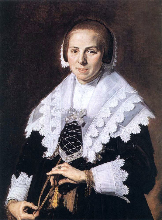  Frans Hals Portrait of a Woman Holding a Fan - Canvas Print