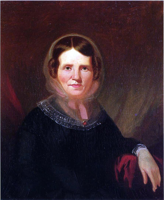 George Caleb Bingham Portrait of a Woman with a Red Broach - Canvas Print