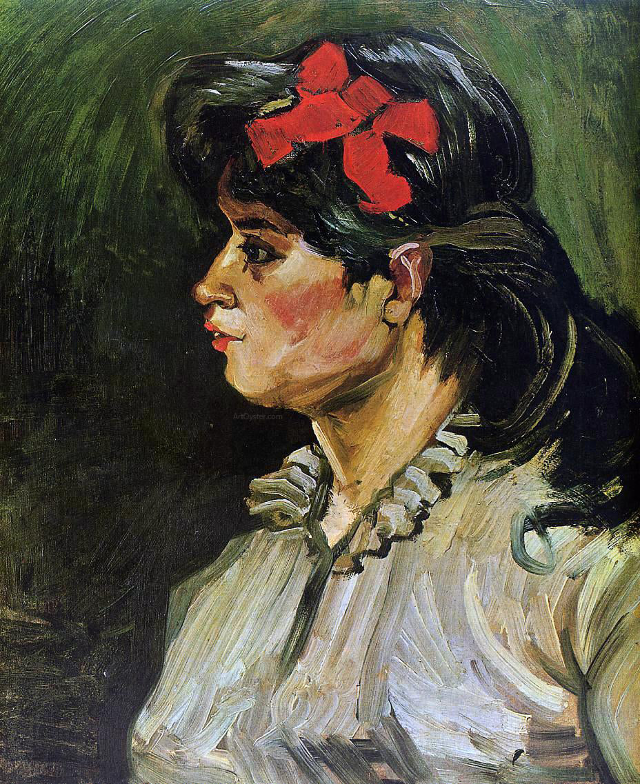  Vincent Van Gogh Portrait of a Woman with a Red Ribbon - Canvas Print