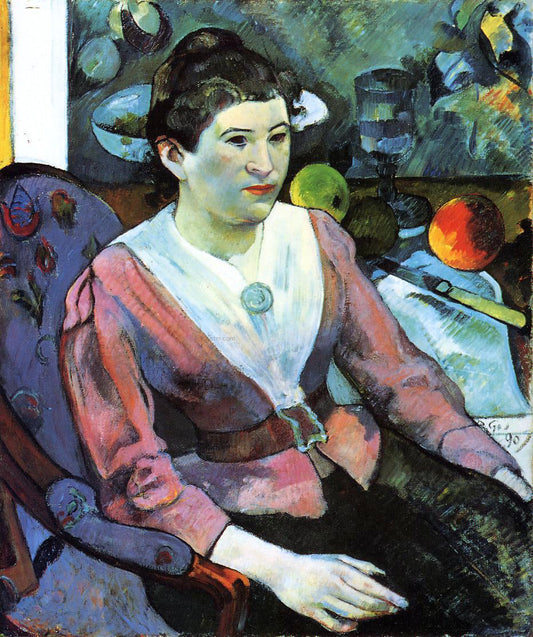  Paul Gauguin Portrait of a Woman with Cezanne Still Life - Canvas Print