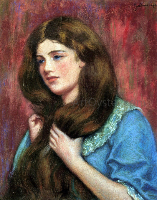  Federico Zandomeneghi Portrait of a Young Beauty - Canvas Print