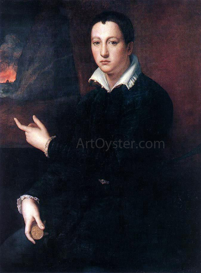  Alessandro Allori Portrait of a Young Man - Canvas Print