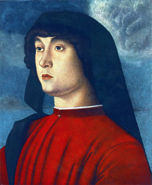  Giovanni Bellini Portrait of a Young Man in Red - Canvas Print