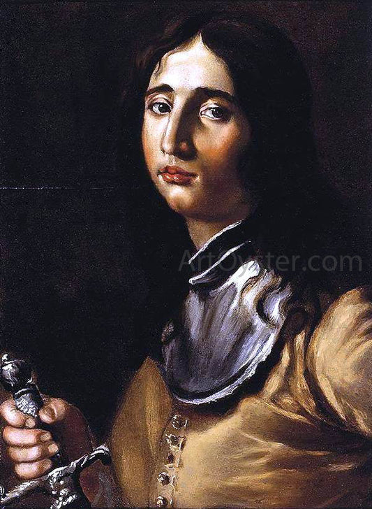  Cesare Dandini Portrait of a Young Soldier with a Lance - Canvas Print