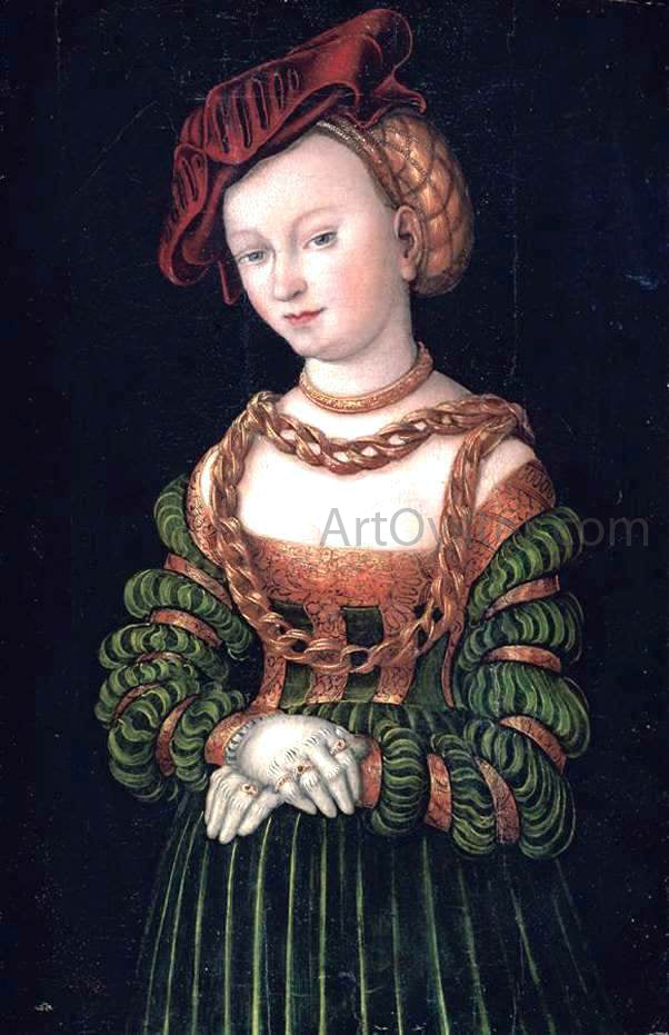  The Elder Lucas Cranach Portrait of a Young Woman - Canvas Print