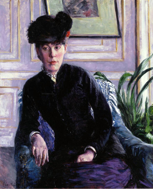  Gustave Caillebotte Portrait of a Young Woman in an Interior (also known as Portrait of Madame H) - Canvas Print