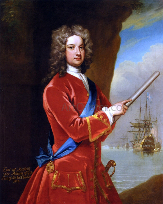  Sir Godfrey Kneller Portrait of Admiral James Berkeley, 3rd Earl of Berkeley (1680 - 1736) - Canvas Print