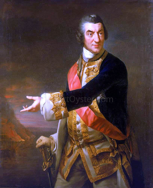  Richard Brompton Portrait of Admiral Sir Charles Saunders - Canvas Print