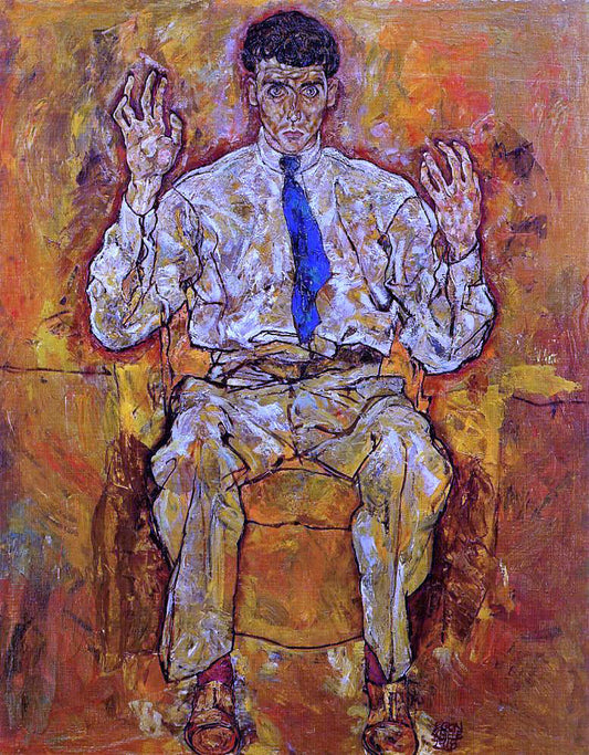 Egon Schiele Portrait of Albert Paris von Gutersloh - Canvas Print