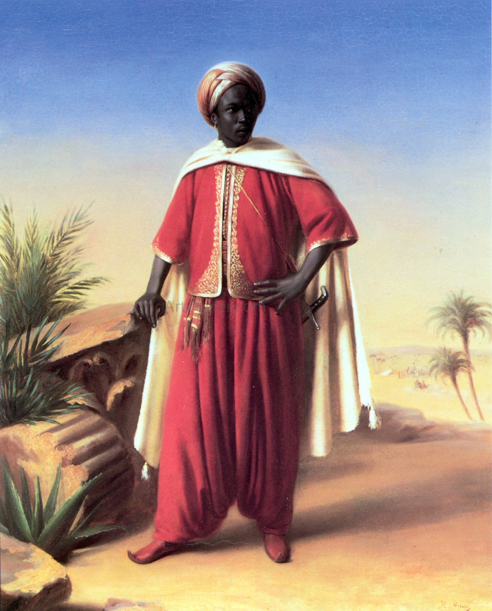  Horace Vernet Portrait of an Arab - Canvas Print