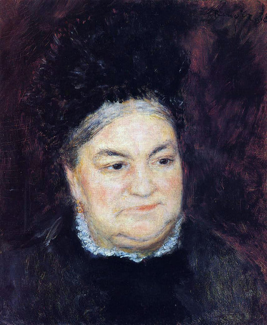  Pierre Auguste Renoir Portrait of an Old Woman (also known as Madame le Coeur) - Canvas Print