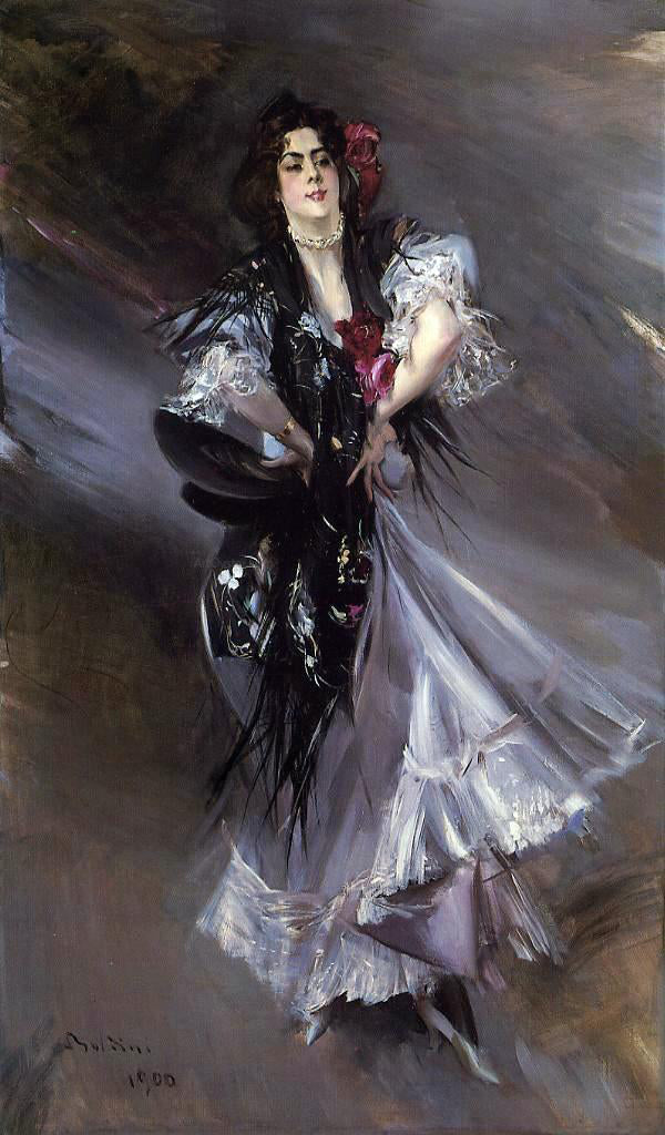  Giovanni Boldini Portrait of Anita de la Ferie, 'The Spanish Dancer' - Canvas Print