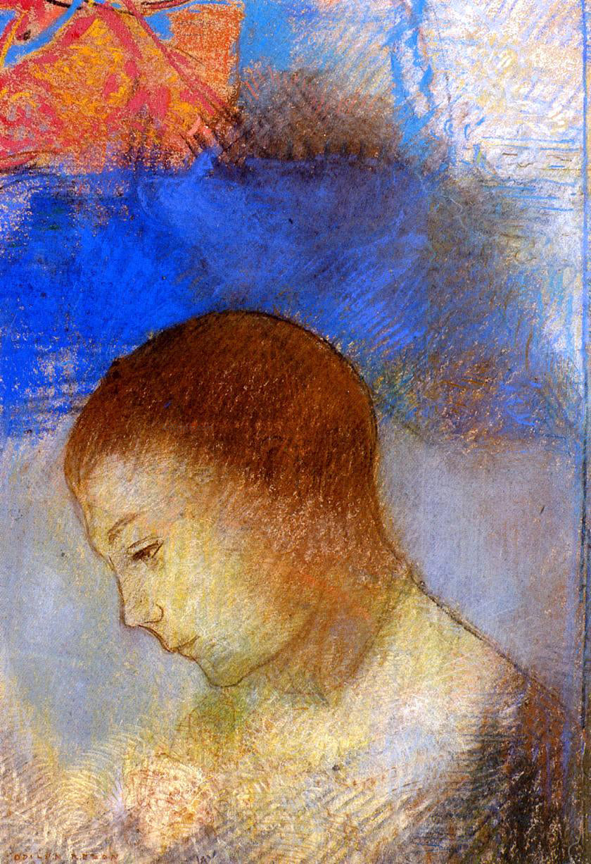  Odilon Redon Portrait of Ari Redon in Profile - Canvas Print