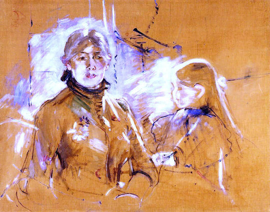 Berthe Morisot Portrait of Berthe Morisot and Her Daughter - Canvas Print