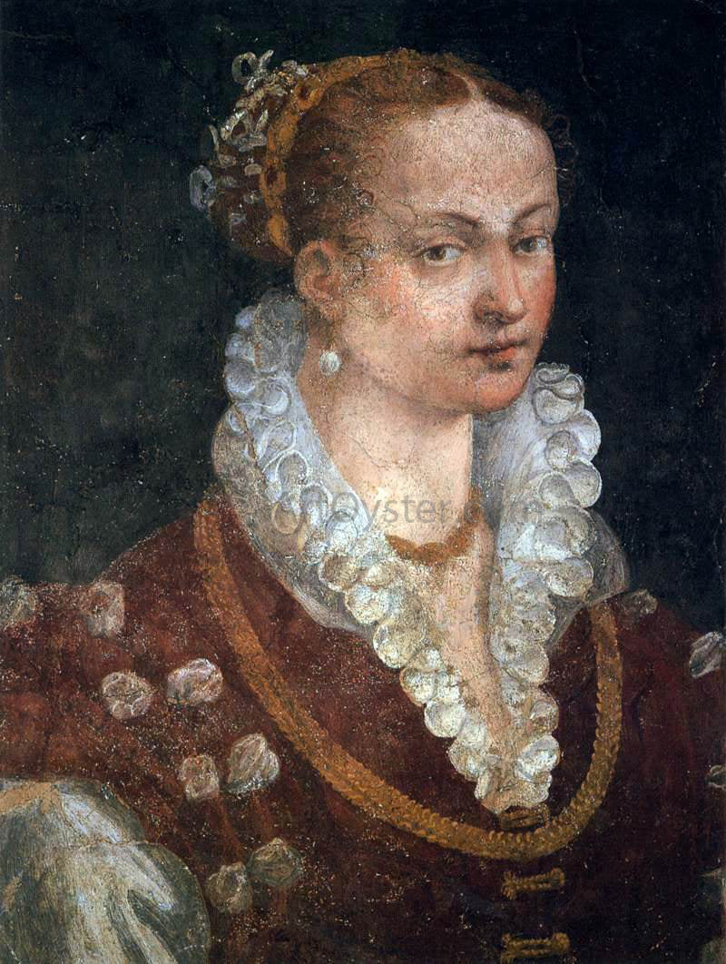  Alessandro Allori Portrait of Bianca Cappello, Second Wife of Francesco I de' Medici - Canvas Print