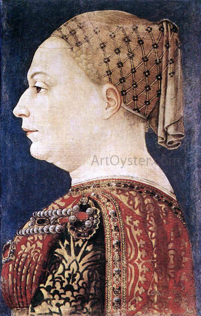  Bonifazio Bembo Portrait of Bianca Maria Sforza - Canvas Print