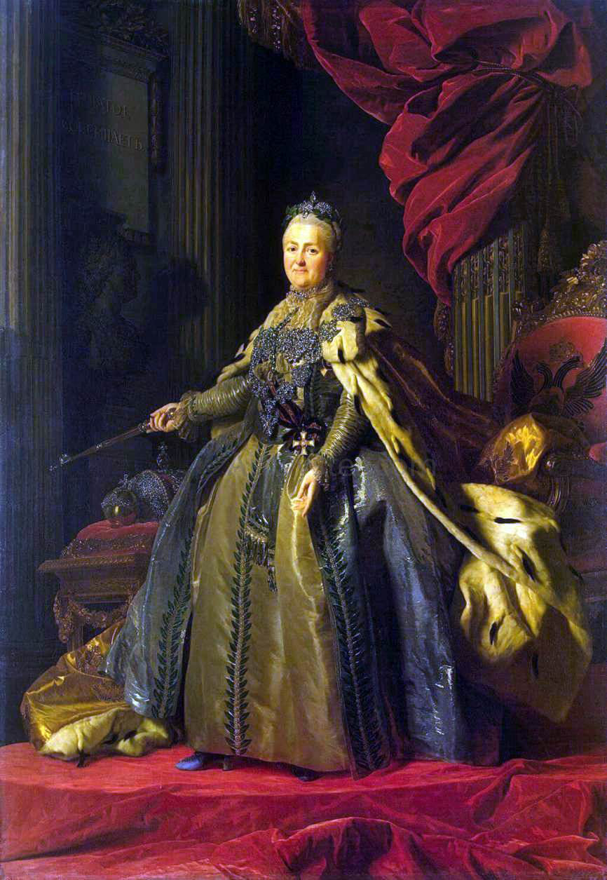  Alexander Roslin Portrait of Catherine II - Canvas Print