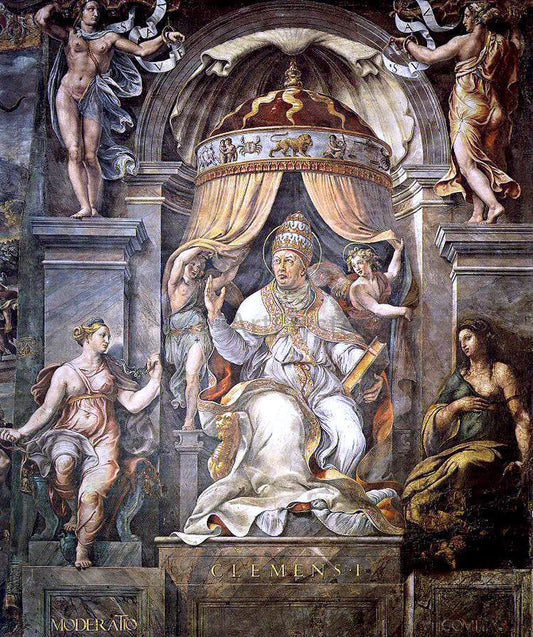 Giovan Francesco Penni Portrait of Clement I with the Features of Leo X - Canvas Print