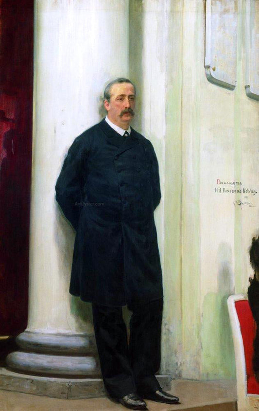  Ilia Efimovich Repin Portrait of composer and chemist Aleksander Porfirievich Borodin - Canvas Print