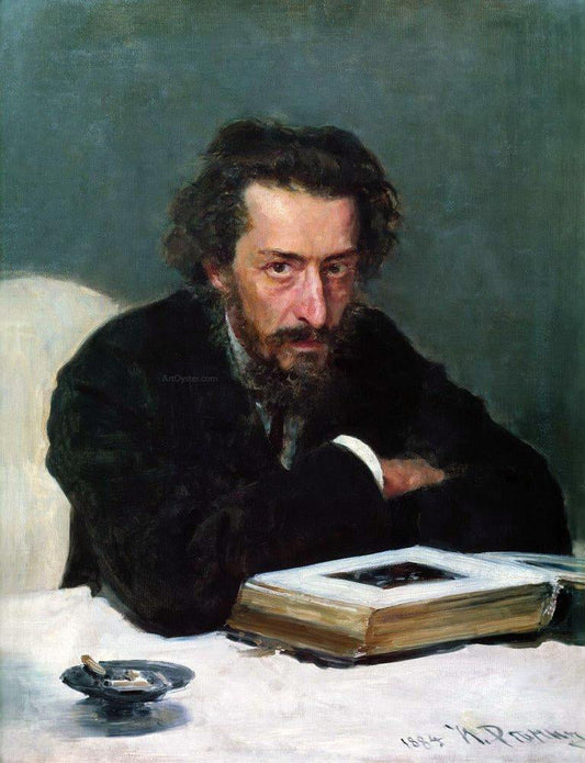  Ilia Efimovich Repin Portrait of composer and journalist Pavel Ivanovich Blaramberg - Canvas Print