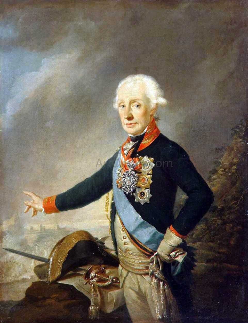  Joseph Kreutzinger Portrait of Count Alexander Suvorov - Canvas Print