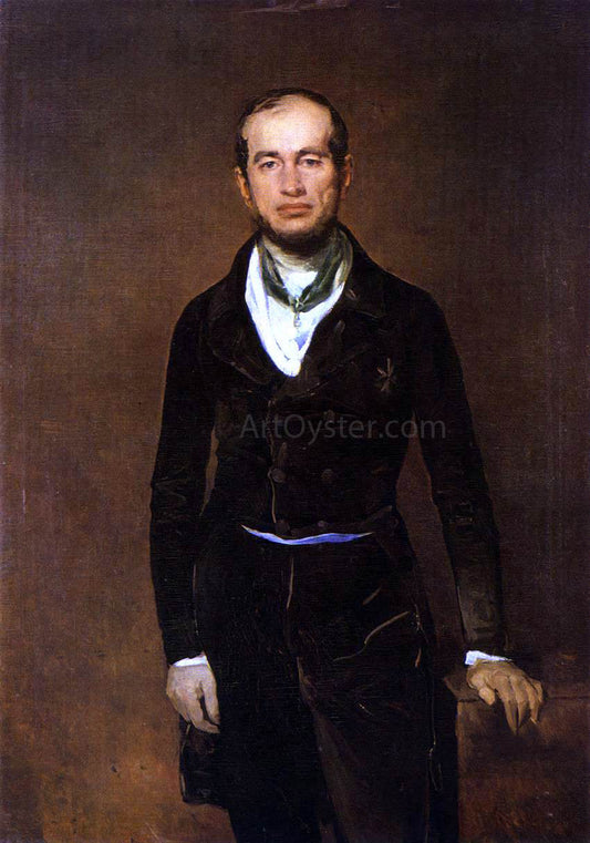  Ferdinand Von Rayski Portrait of Count Zech-Burkersroda - Canvas Print