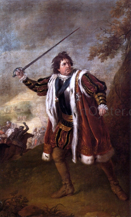 Nathaniel Dance Portrait of David Garrick as Richard III - Canvas Print