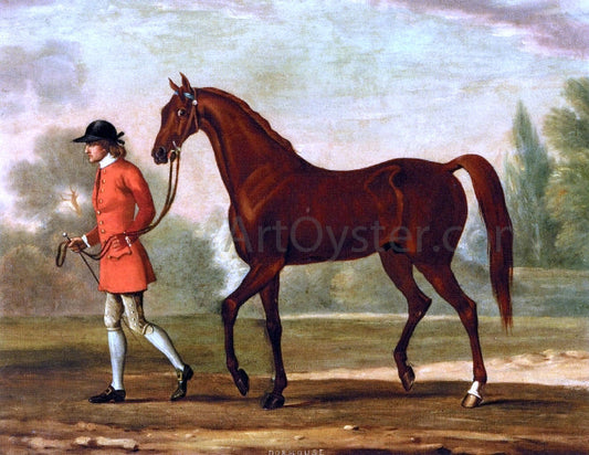  Thomas Spencer Portrait of 'Dormouse', a Bay Racehorse Led by a Jockey - Canvas Print