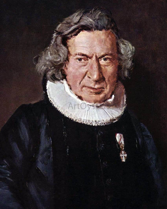  Christian Albrecht Jensen Portrait of Dr. A. G. Rudelbach - Canvas Print