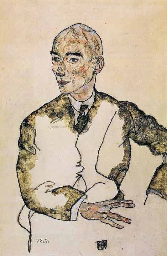  Egon Schiele Portrait of Dr. Viktor Ritter von Bauer - Canvas Print